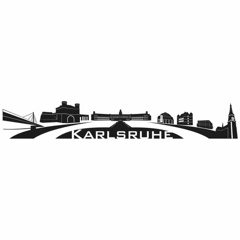 Sticker mural Skyline de Karlsruhe 2