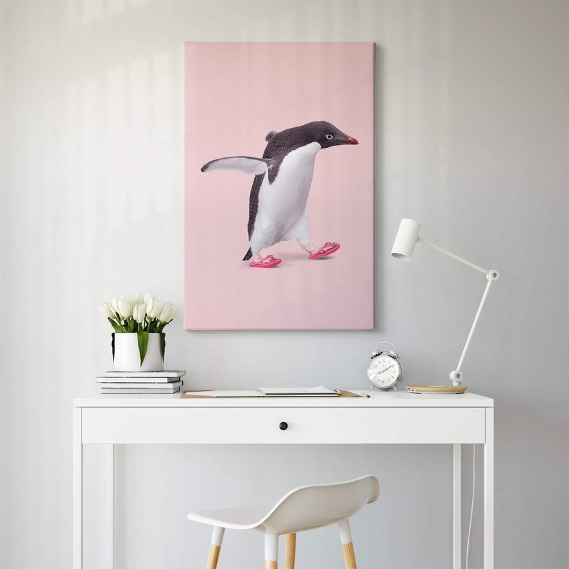Obraz na płótnie Loose - Flip Flop Penguin