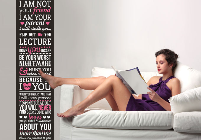 Wallprint W - I am not your friend - I am your parent... 2