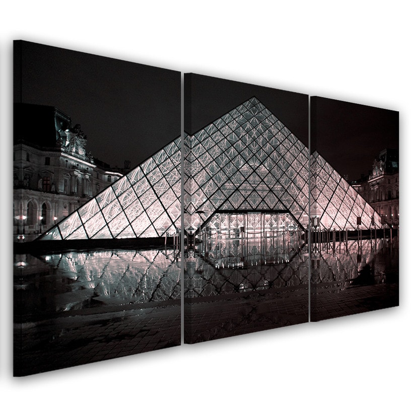 3 stykke lærredstryk, Louvre Paris Frankrig