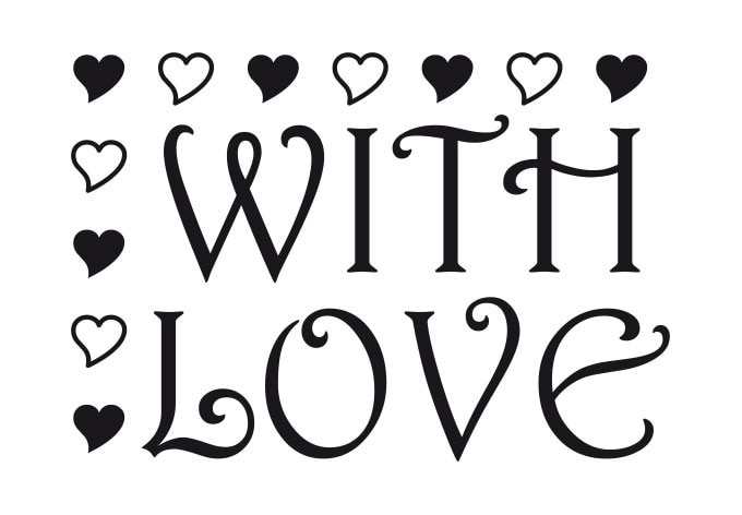 With Love wallsticker