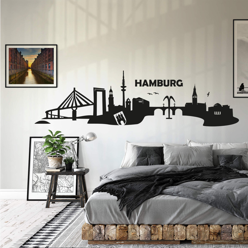 Sticker mural - Hambourg Skyline 2