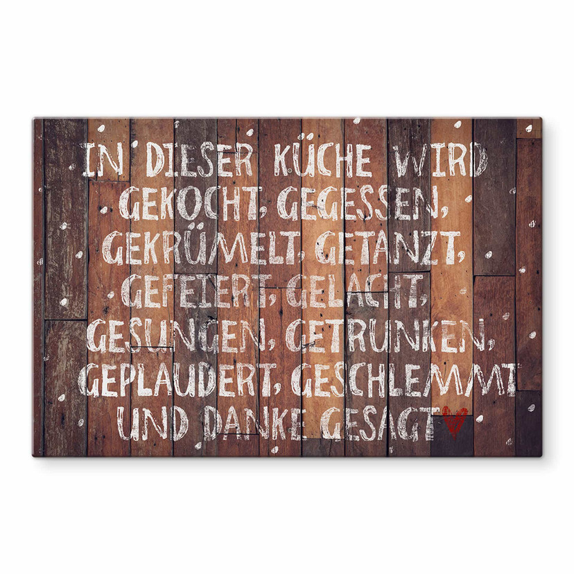 Spritzschutz - In dieser Küche wird danke gesagt