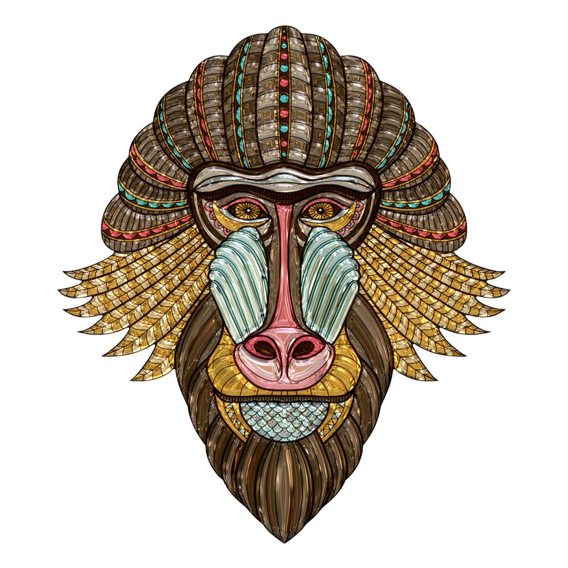 Muursticker Metallic Mandril