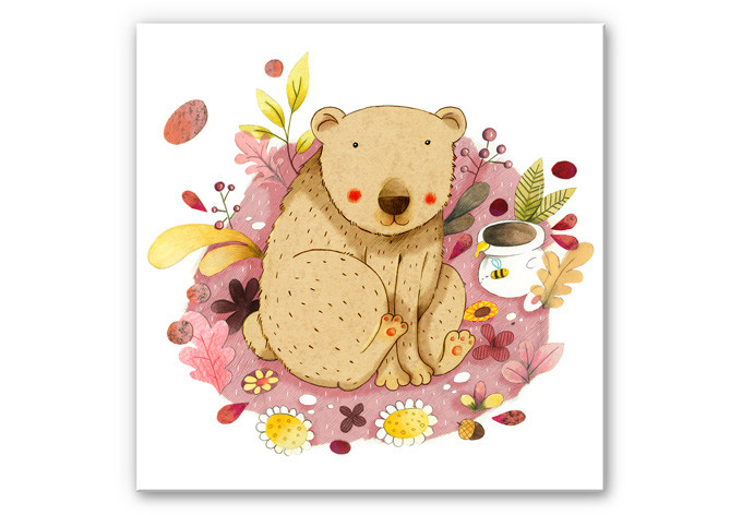 Tableau Forex - Loske - Ours et pot de miel