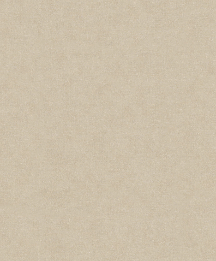 Non-woven tapet med et moderne monokromt look og tekstur i beige ensfarvet