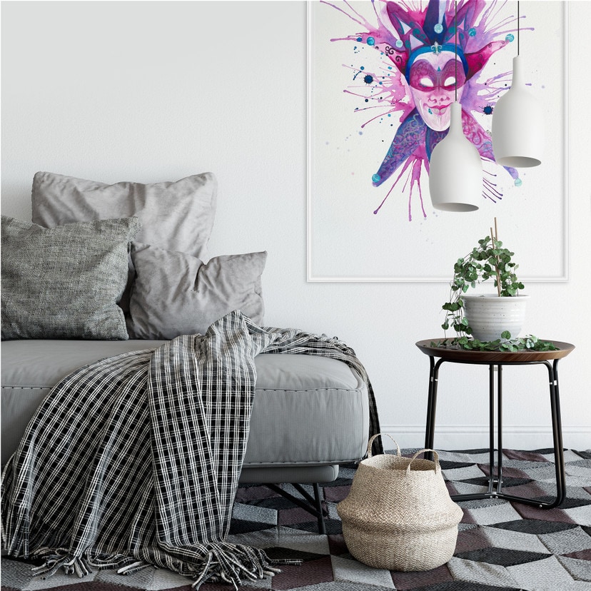 Wallprint Buttafly - Mardi Gras Mask