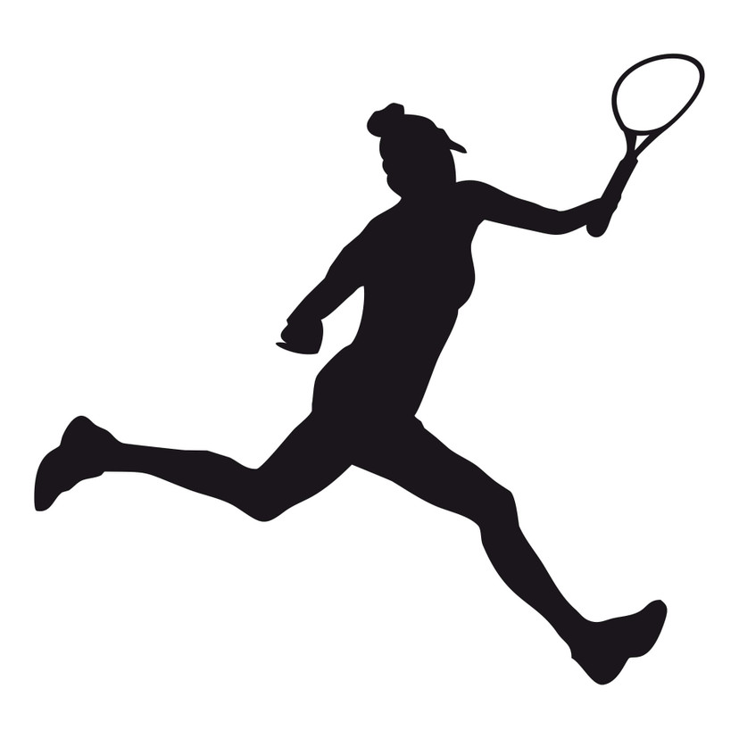Muursticker Tennisspeelster 02