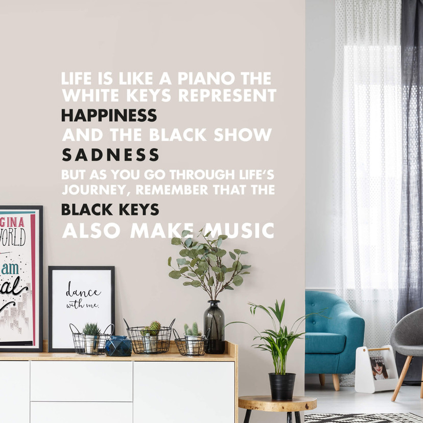 Wallsticker -  Life is like a piano...