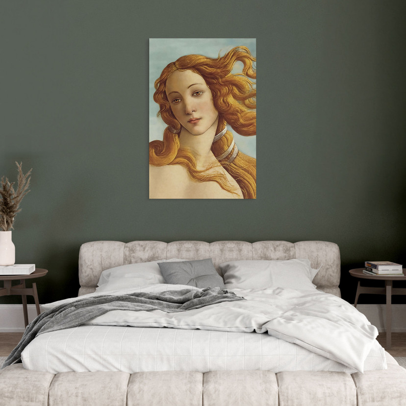 Wandbild Portrait der Venus - Inspiriert von Botticelli - Alu-Dibond