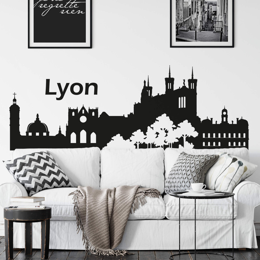 Wandtattoo Skyline Lyon