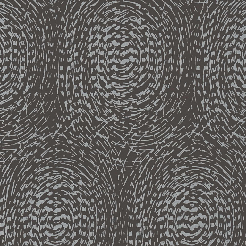 Architects Paper Alpha Papier peint géométrique, Noir, Argent