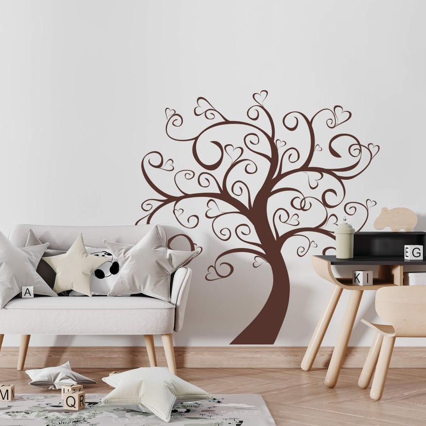 Wallsticker Hjerter Træ