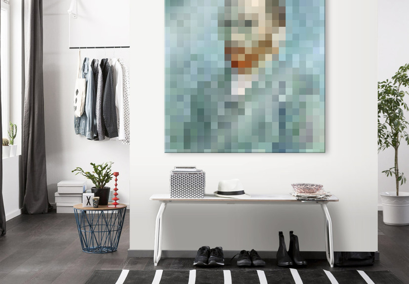 Akrylbillede Pixelart - van Gogh - Selvportræt 1889