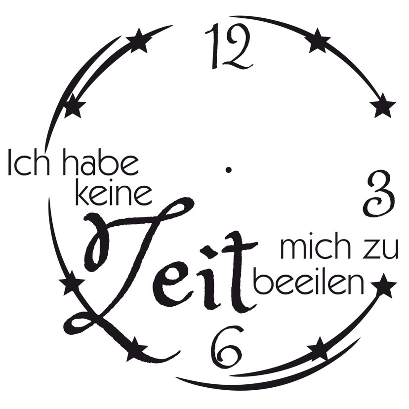 Sticker mural - Horloge Je n'ai pas le temps