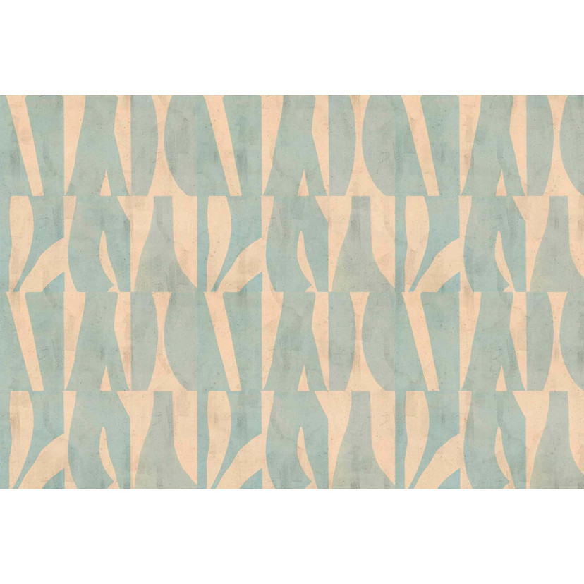 Papier peint photo abstrait aqua et beige - papier peint intissé moderne à motifs