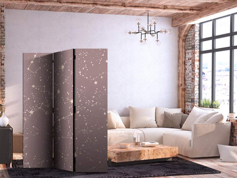Paravent, Raumteiler freistehend, Trennwand - Night Sky: Artistic Constellations