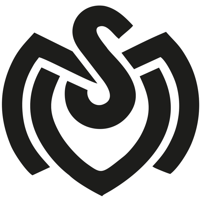 Wandtattoo MSV Duisburg Retro Logo einfarbig