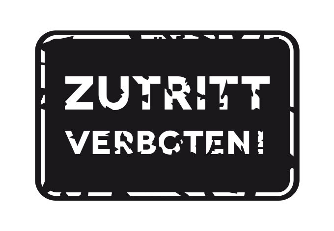 Wandtattoo Zutritt verboten! 01