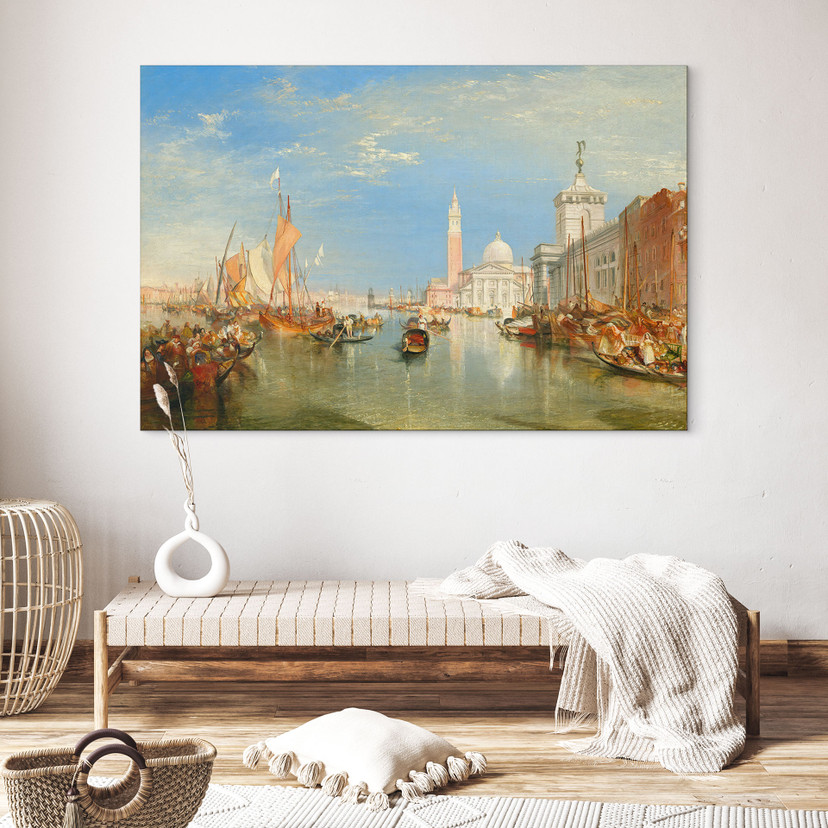Billede af Turner - Venedig, Dogana og S. Giorgio Maggiore – print på aluminium (Alu-Dibond)