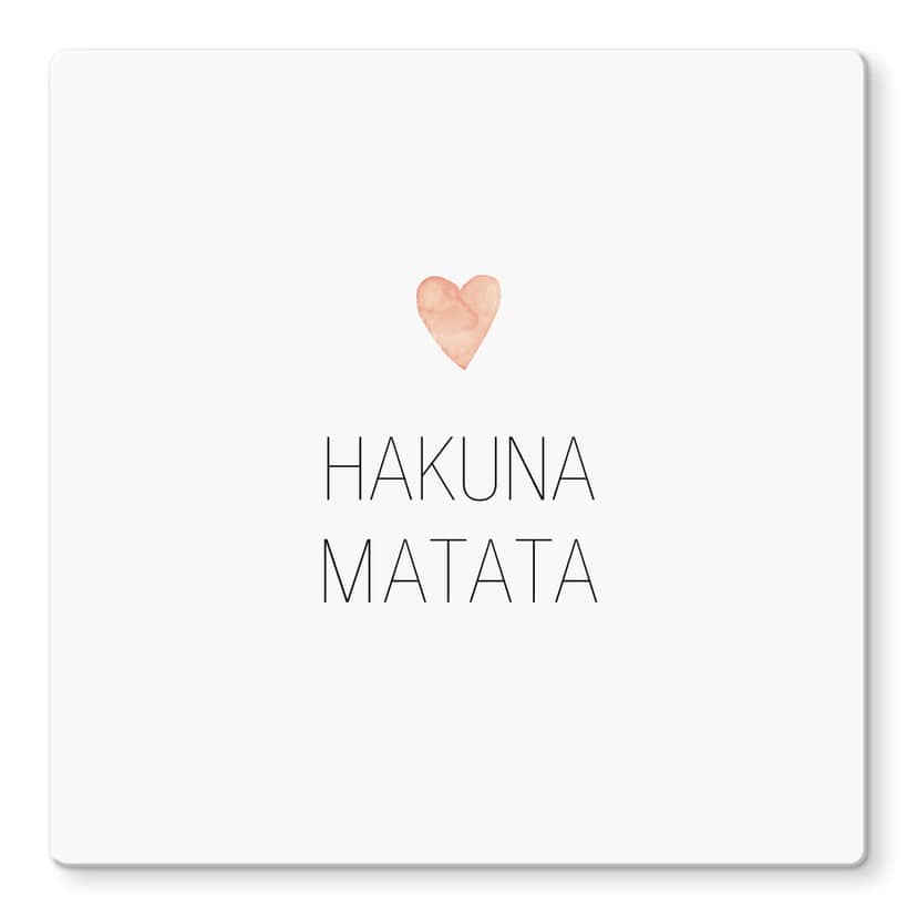 Glasschilderij Confetti & Cream - Hakuna Matata