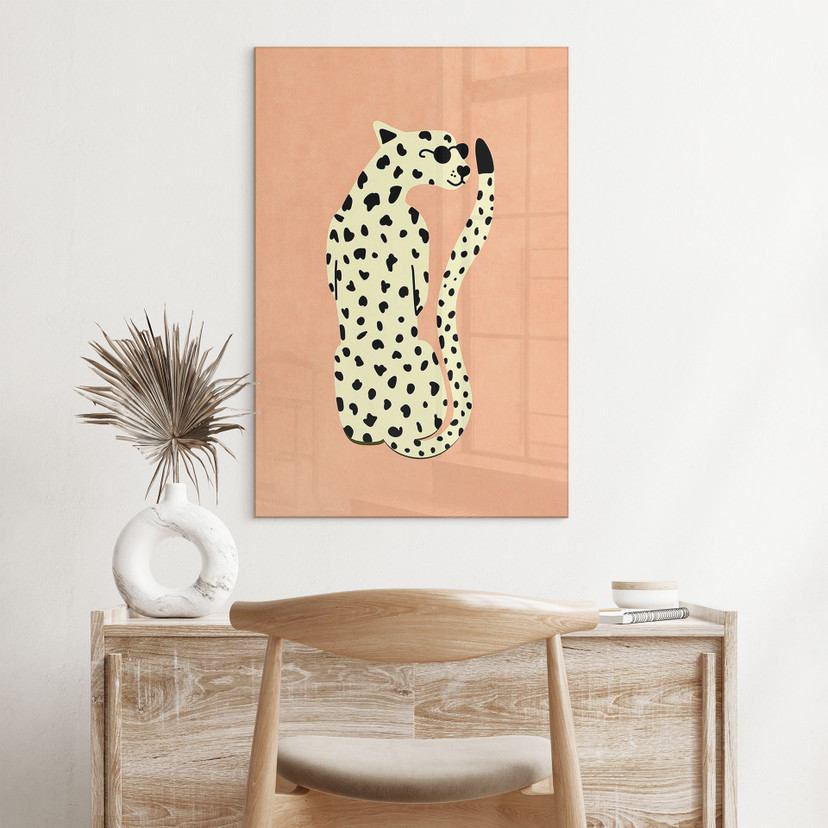 Akrylbillede Elegant gepard med solbriller - Oltmanns