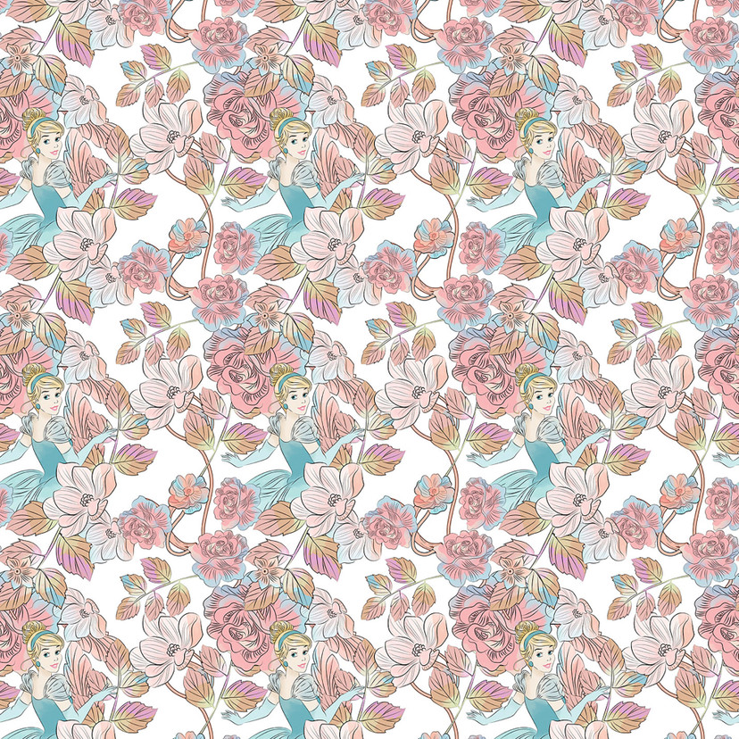 Non-woven tapet - Askepot Blomst - 200 x 280 cm
