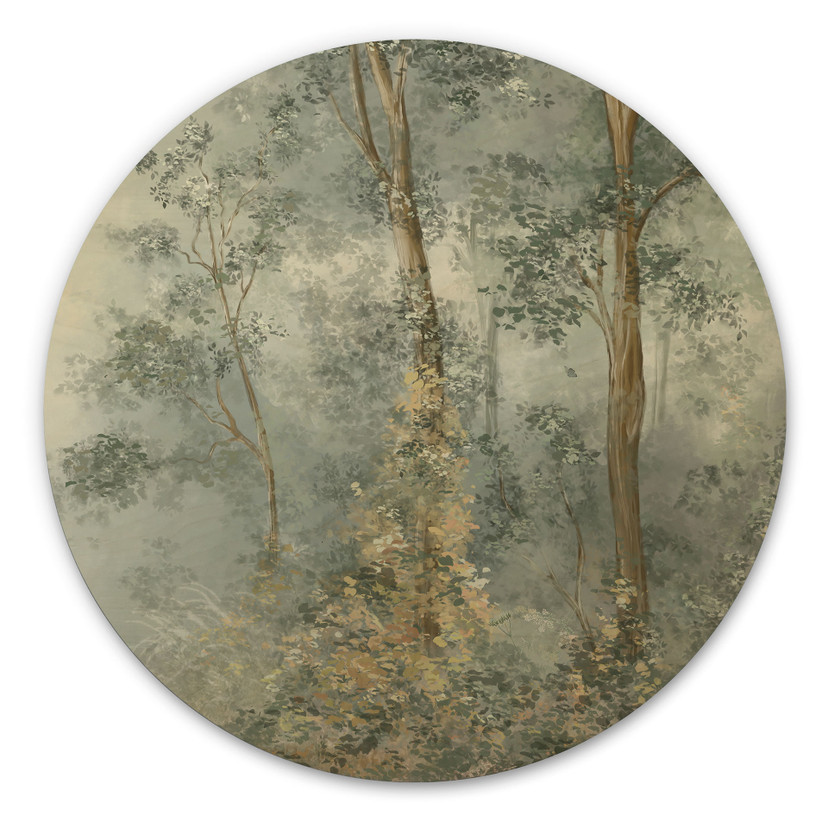 Houten Wanddecoratie Enchanted Forest - Ms Tiff - Rond