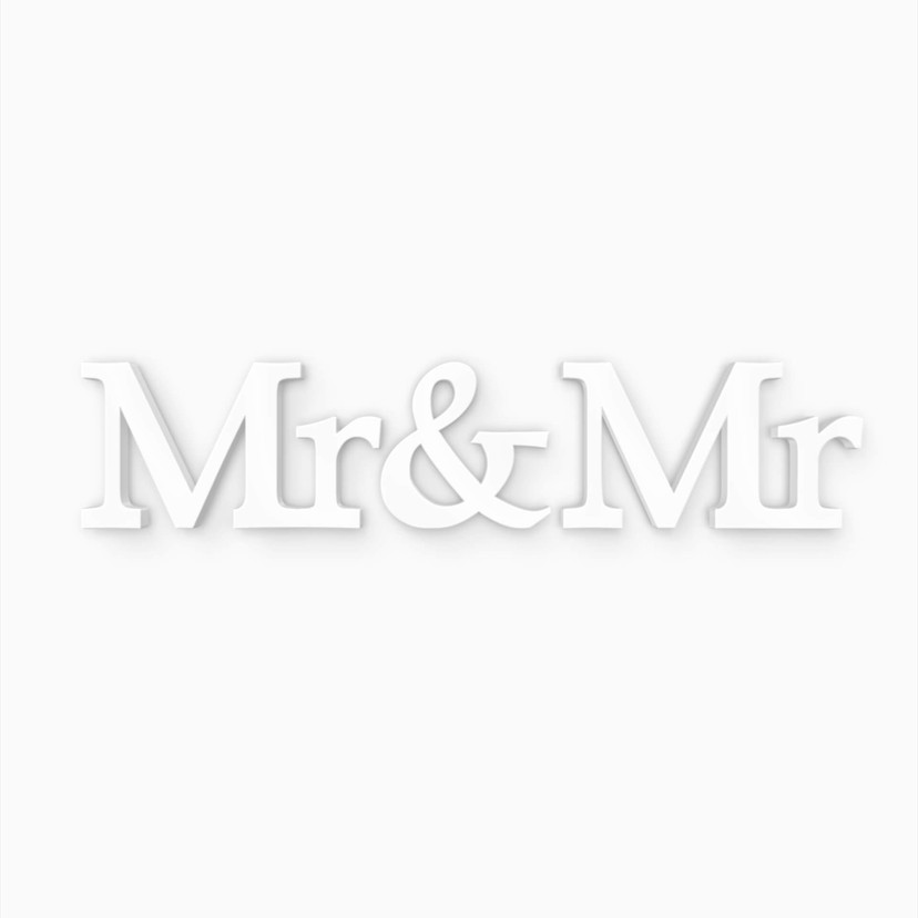 Litery ozdobne 3D Mr & Mr serif