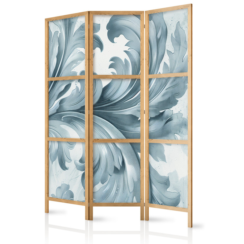 Japanischer Paravent, Raumteiler freistehend, Trennwand - Botanical Motif: Leaves and Vines, Sandy C