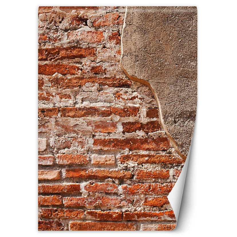 Fototapete, Shabby Ziegelwand Betonoptik