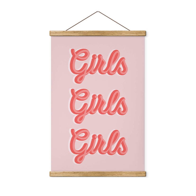 Stoffbild Spruch - Kerr-Dineen - Girls Girls Girls