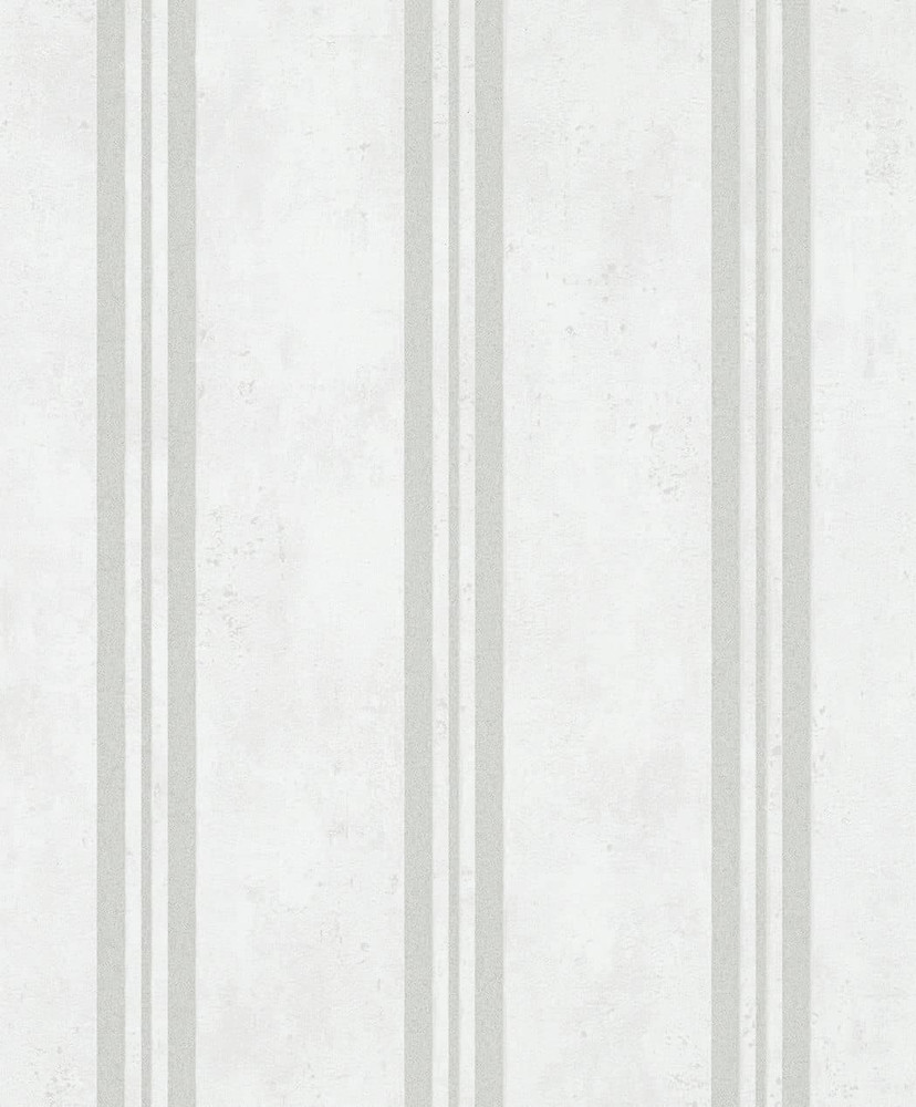 Non-woven tapet med striber og metallic-effekt grå striber