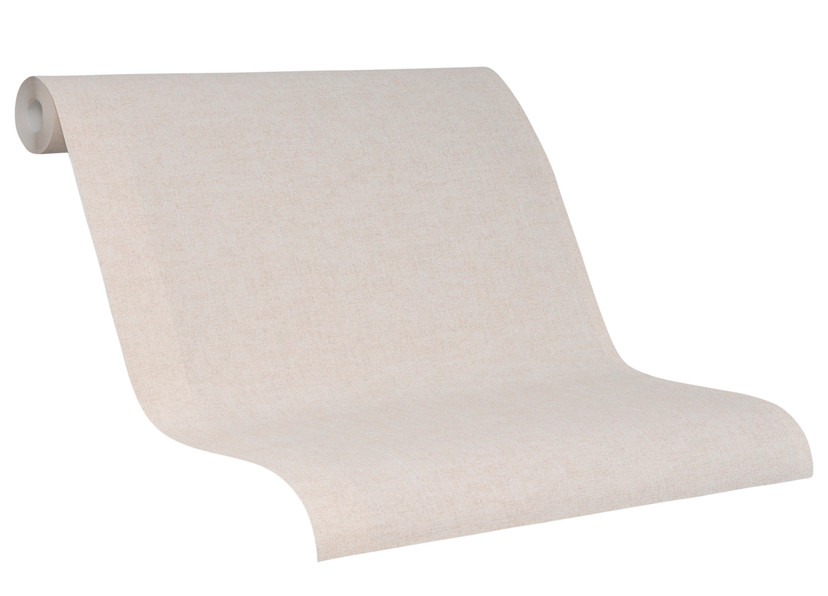 Non-woven tapet med grafisk motiv i beige, grøn grafik