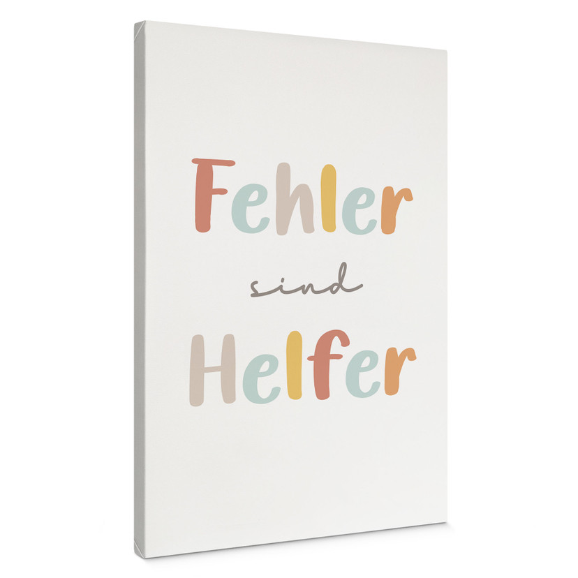 Leinwandbild - Affirmation 'Fehler sind Helfer' für das Kinderzimmer