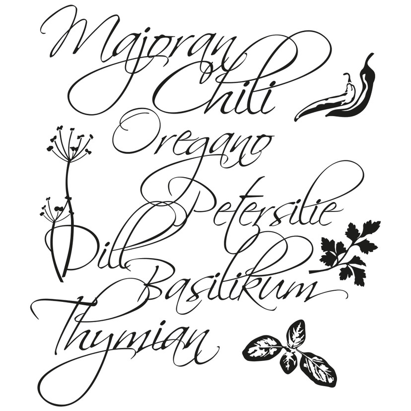Wandtattoo Gewürze 2