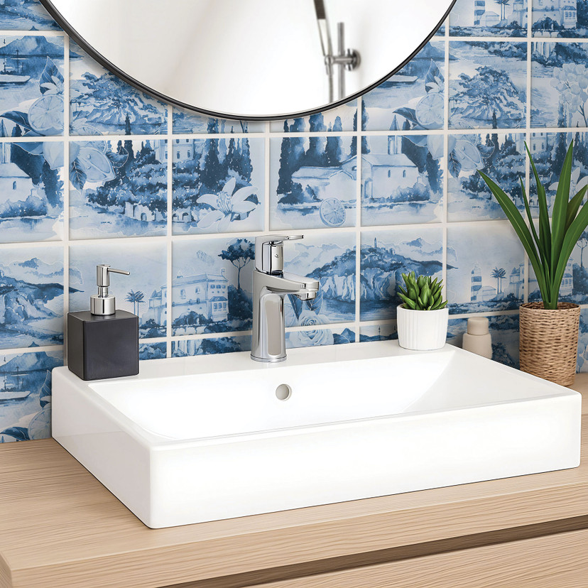 Sticker pour carrelage Paysages en bleu - Set de 12