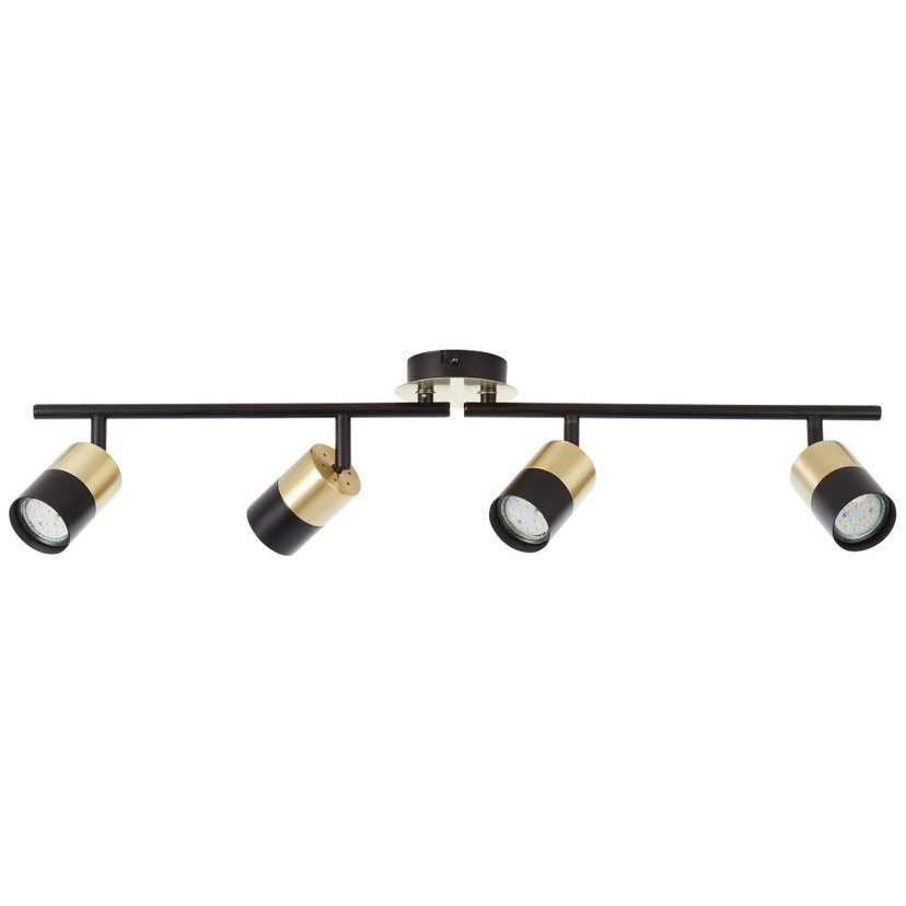 Spotrohr Leonard, gold, 16,8 x 76,5 cm, Metall Strahler