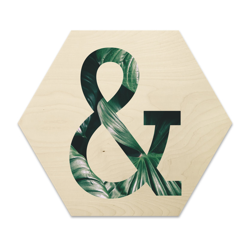 Hexagon - Træbirkefinér - Urban Jungle "&"