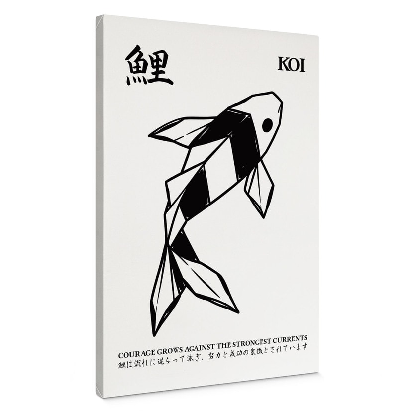 Canvas schilderij Geometrische Koi Origami - Krygowski