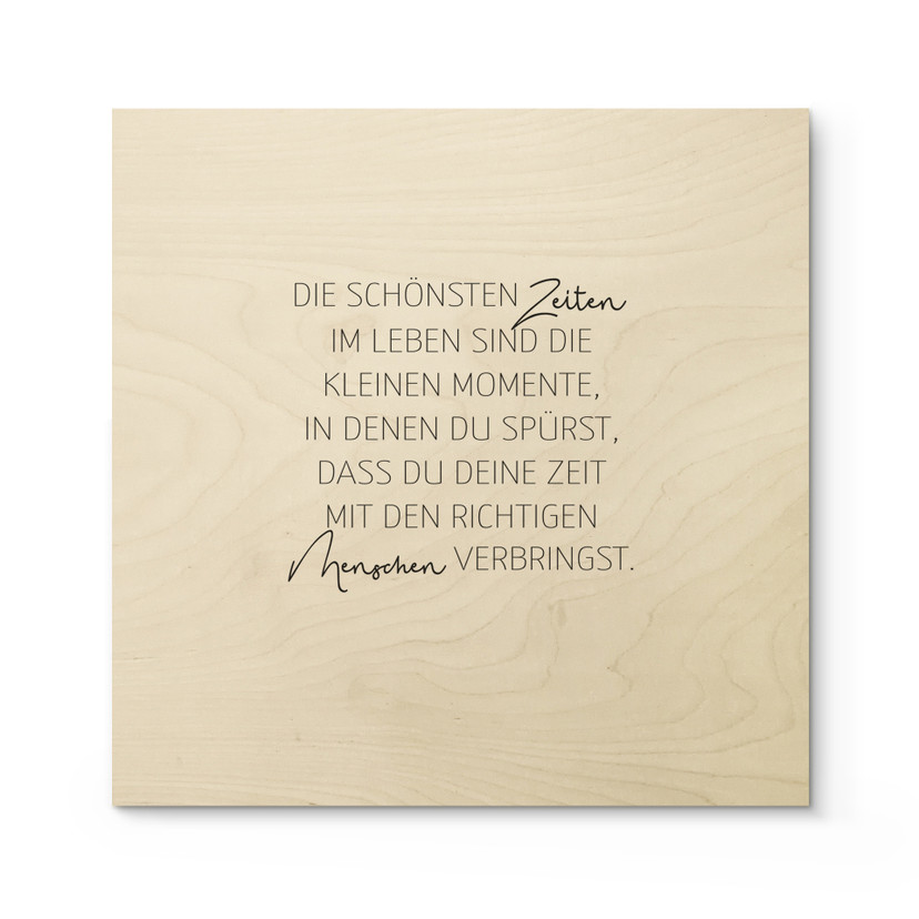 Holzbild Die schönsten Zeiten im Leben 02