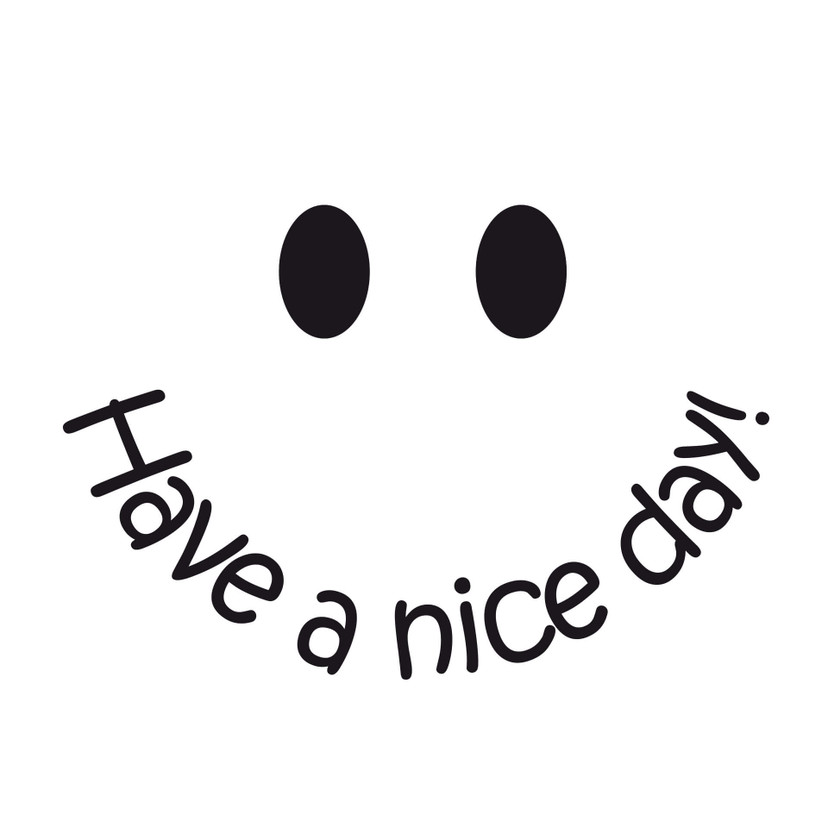 Wallsticker Smiley - Have a nice day!