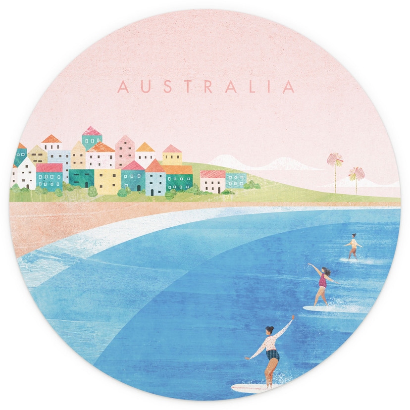 Surfing na wybrzeżu Australii - Fototapeta plaża - Rivers - Round - tapeta flizelinowa/tapeta flizel