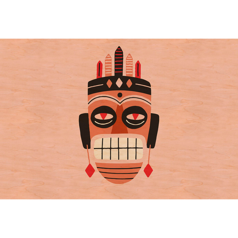 Fotomural Paredes de Patel 3 Overseas 1 naranja, marrón, beige, negro