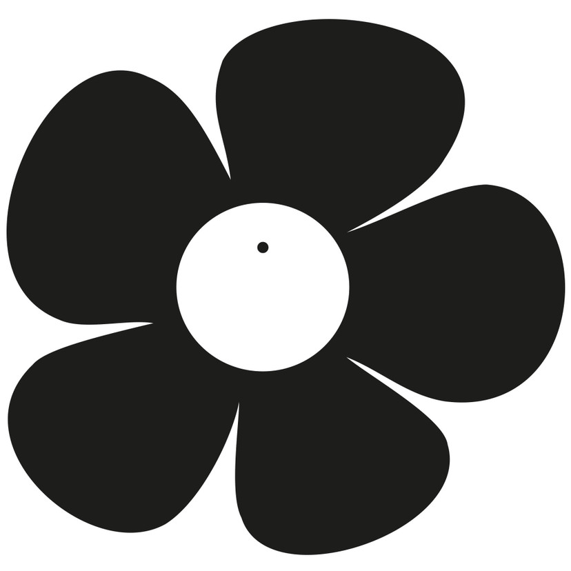 Sticker mural - Horloge fleur