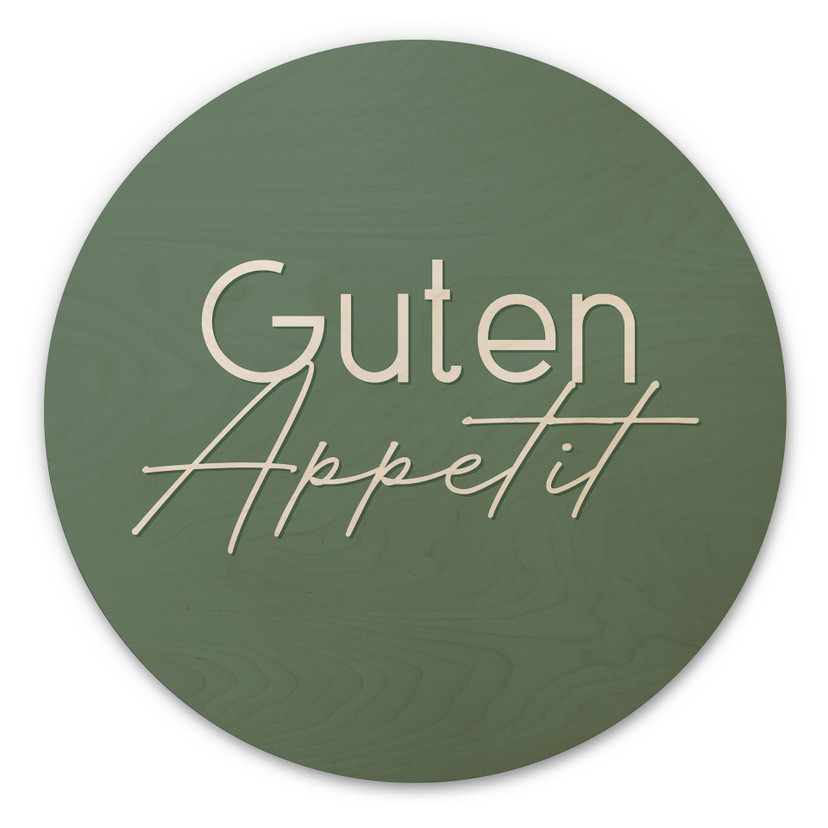 Holzbild Guten Appetit - Rund