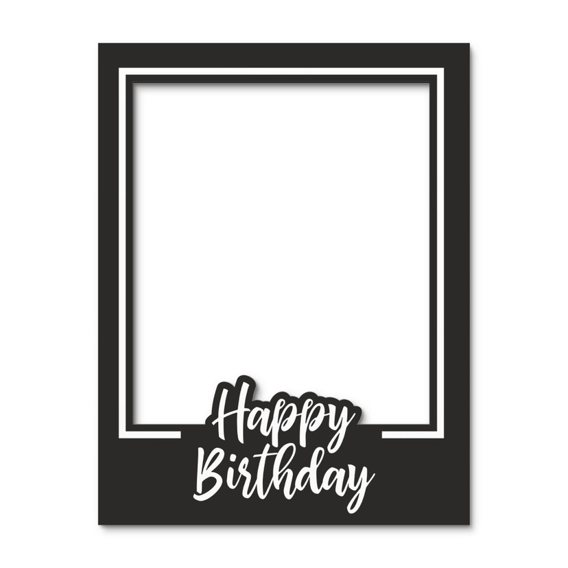 Fotoramme Happy Birthday Black - Festramme til fødselsdagsfest