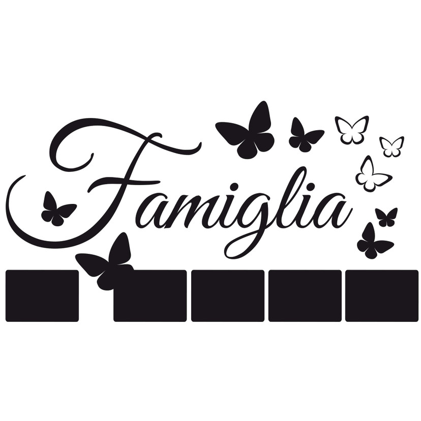 Sticker mural - Famiglia mit Platz für Fotos