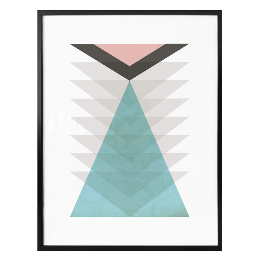 Plakat Nouveauprints - Totem aqua & pink