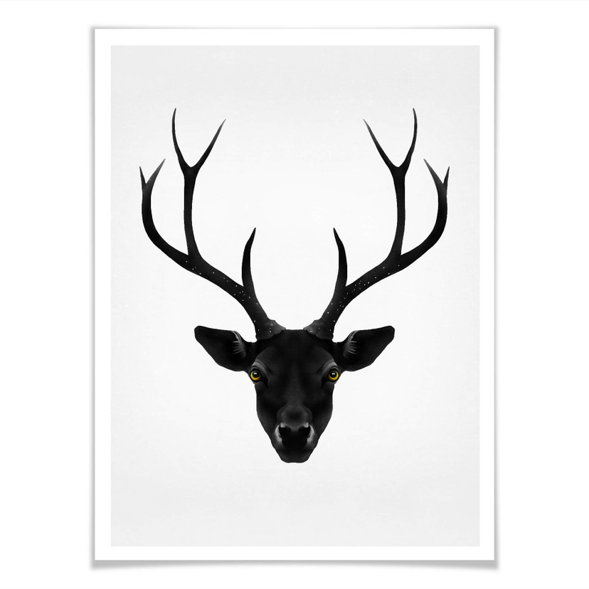 Plakat Irlandia - Czarny Jeleń - Schwarzer Hirsch